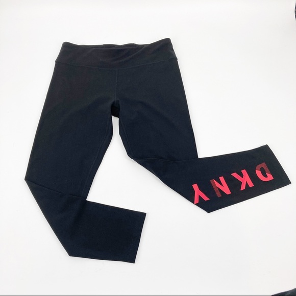 Dkny Pants - DKNY SPORT High Rise Logo Ankle Leggings